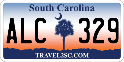 SC license plate ALC329