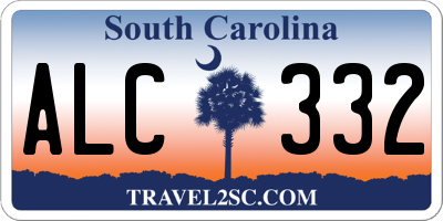 SC license plate ALC332