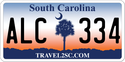 SC license plate ALC334