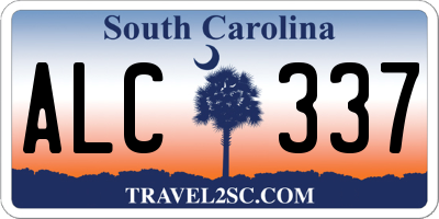 SC license plate ALC337