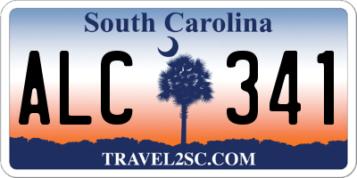 SC license plate ALC341