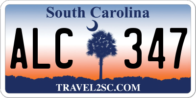 SC license plate ALC347