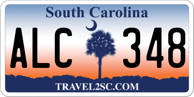 SC license plate ALC348