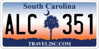 SC license plate ALC351