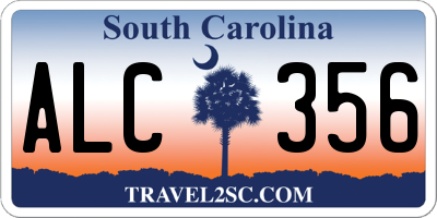 SC license plate ALC356
