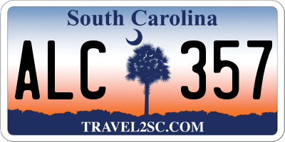SC license plate ALC357