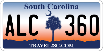 SC license plate ALC360