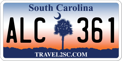 SC license plate ALC361