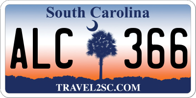 SC license plate ALC366