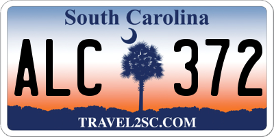 SC license plate ALC372
