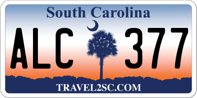 SC license plate ALC377