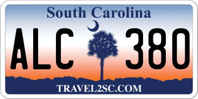 SC license plate ALC380