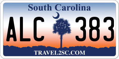 SC license plate ALC383