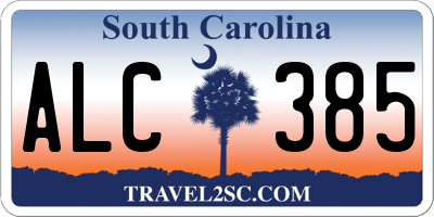 SC license plate ALC385