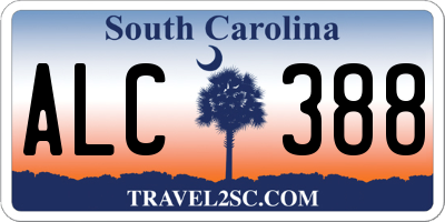 SC license plate ALC388