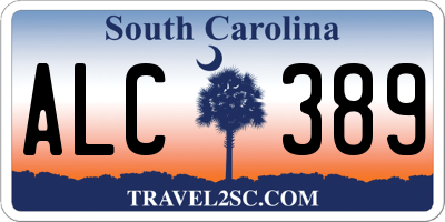 SC license plate ALC389
