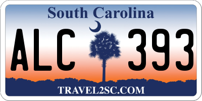 SC license plate ALC393