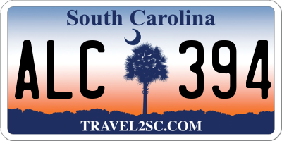 SC license plate ALC394