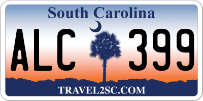 SC license plate ALC399