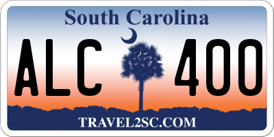 SC license plate ALC400