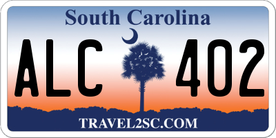 SC license plate ALC402