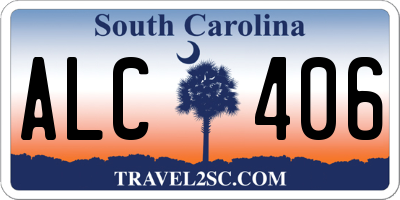 SC license plate ALC406