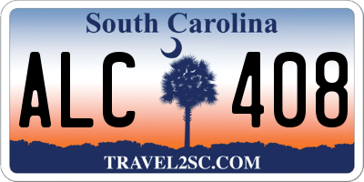 SC license plate ALC408