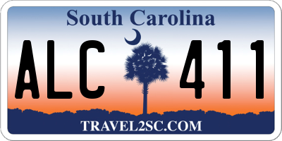 SC license plate ALC411