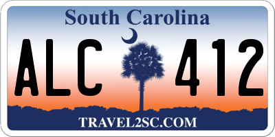 SC license plate ALC412