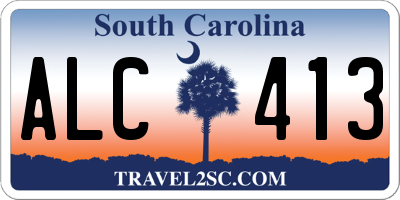 SC license plate ALC413