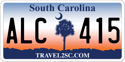 SC license plate ALC415
