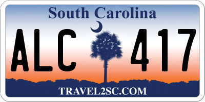 SC license plate ALC417