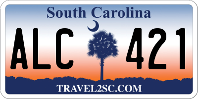 SC license plate ALC421