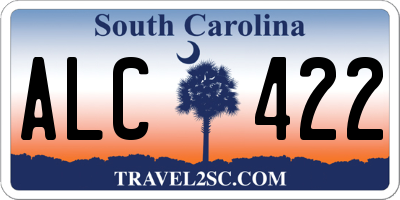 SC license plate ALC422
