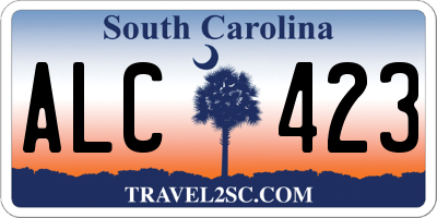 SC license plate ALC423
