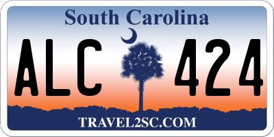SC license plate ALC424