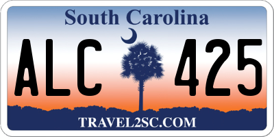 SC license plate ALC425