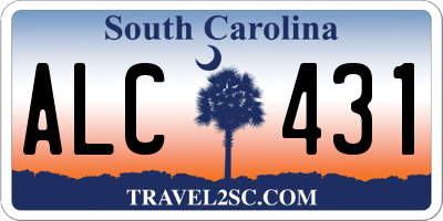 SC license plate ALC431