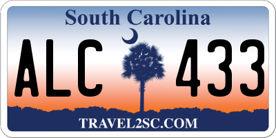 SC license plate ALC433