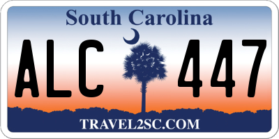 SC license plate ALC447