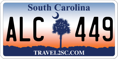 SC license plate ALC449
