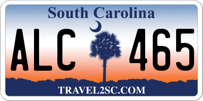 SC license plate ALC465