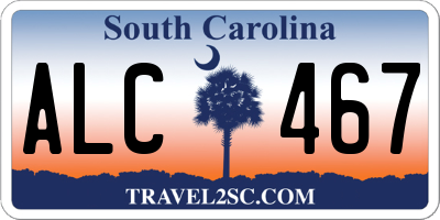 SC license plate ALC467