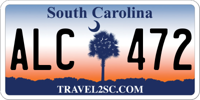 SC license plate ALC472