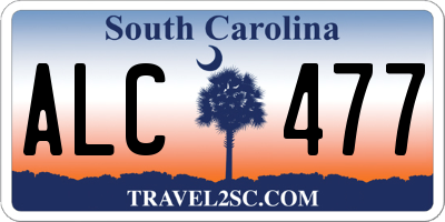 SC license plate ALC477