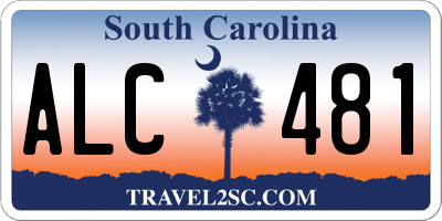 SC license plate ALC481