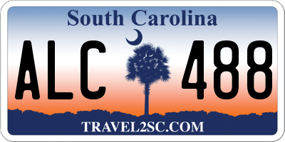 SC license plate ALC488