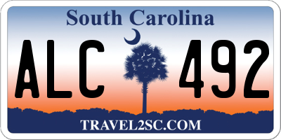 SC license plate ALC492