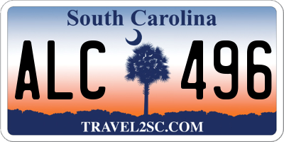 SC license plate ALC496