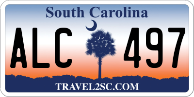 SC license plate ALC497